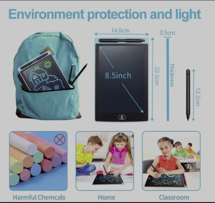 8.5"%20LCD%20multicolor%20Writing/Drawing%20board/tablet%20with%20pen%20Erasble%20Colourful%20E%20writing.%20Digital%20Memo%20Pad%20-%20Image%204