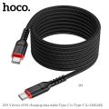 Hoco X59 2 Meter Victory 60W Type C to Type C 2M Fast Charging Cable USB-C to USB-C Fast Charging Cable 60W PD Charging Data Cable | 2 Meter | Anti-Bending Design hoco type c to c cable | Multicolor. 