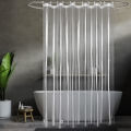 1pc Clear Shower Curtain Liner with Bottom Magnets & Metal Grommets-Plastic Lightweight Bathroom Curtain Bath Curtain Decor.