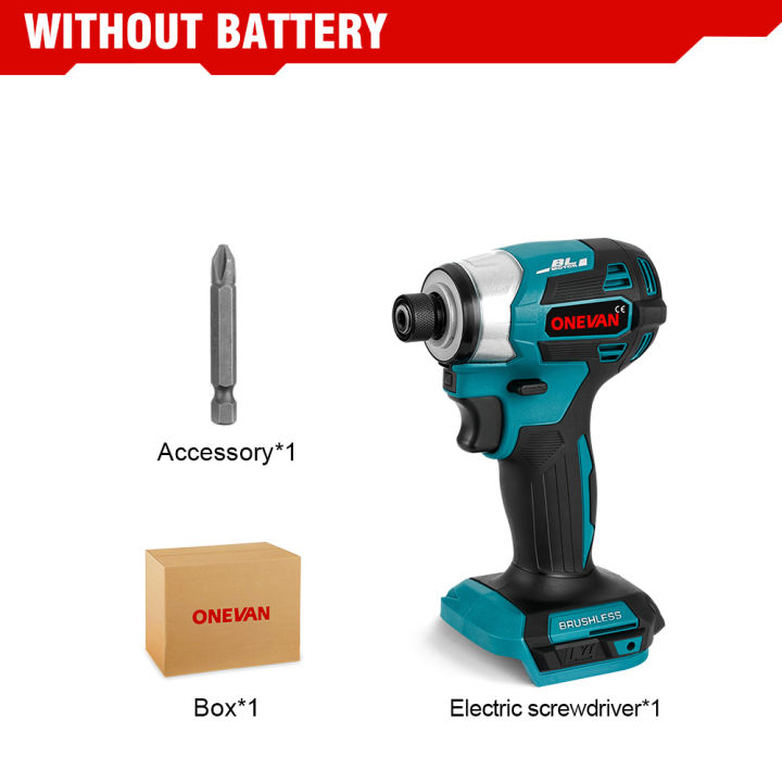 Onevan Tools ONEVAN 1000W Brushless Electric Screwdriver 600N.M Cordless Impact ...