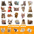 50Pcs Funny Cat Stickers Adorable, Kawaii and Colorful Decals Perfect for Water Bottles, Laptops and phone. 
