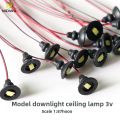 5Pcs OO / HO Scale Street Light Model Wall Lamp Posts Led Ceiling Lamps Black Railway Train Garden Playground Painted Lights. 