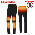 6 Zone Winter Men Thermal Heating Ski Pants Warm Trousers Women Winter Sports Heating Warm Pants (Not Included The Power Bank). 