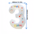 32 Inch Number Balloons Printed Birthday Happy Numbers 0-9 Digit Aluminum Film Balloons Kids Adult Birthday Party Holiday Decora. 