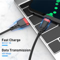 USLION Micro USB Cable Fast Charging Cable For Xiaomi redmi note 5 Micro USB Data Cord Charger Quick Charge 3.0 Cable 1M 2M 3M. 