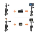 LRBH Camera Clamp Mount Bike Motorcycle Handlebar Holder, Pipes of any shape can all be installed 360 Ball Join for   . 