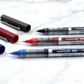 Roller ball pen 0.5mm. Uni-ball eye micro UB-150 roller ball pen blue/red/black fountain pen (1 pc). 