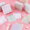 5 Colors Boxed Plaid Note Paper, DIY Plaid Holic Scrapbook Stickers, Non-sticky Stripe Holic Scrapbooking Decals 200 Sheets/Box. 