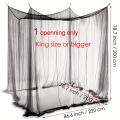 Mosquito Nets Palace Four Door King/Queen Double Size Home Single Beds Prevent Insect Outdoor Square Grace White Canopy Net.