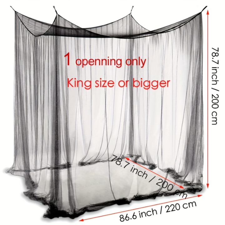 Mosquito Nets Palace Four Door King/Queen Double Size Home Single Beds Prevent Insect Outdoor Square Grace White Canopy Net