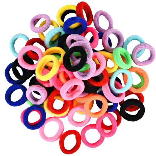 Elastic Hair Bands Ties Girl, Small Size Rubber Band Ponytail Holders (100 PCS)