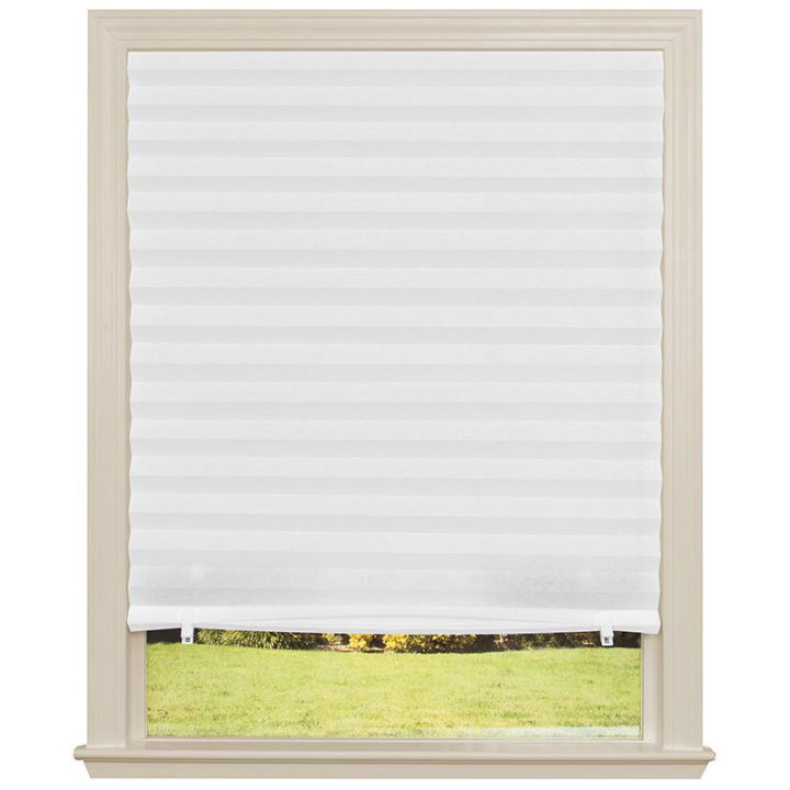 Simple Pleated Window Shades Self-Adhesive Non-Woven Semi-Shading Blinds Curtains Living Room Bedroom Bathroom Home Decorations