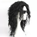 Anime Michael Jackson Cosplay Michael Cosplay Black Wig Michael Role Play Medium Long Curly Black Hair Wig Halloween Cos Wigs.