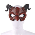 Halloween Devil Mask, Horror Devil Half Face Mask, Role Playing Horror Monster Mask, Ghost House Playing Devil Mask Decoration. 