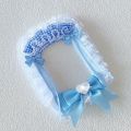 1Pc Cultural and Creative Lace Photo Card Holder, Bowknot Heart Anime Cartoon Game Character Collection Card Holder, Celebrity Photocard Support Fan Circle Decoration Card Holder. 