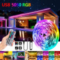 USB 1-30M LED Light Strip RGB 5050 Bluetooth APP Control Luces Led Color Change Lighting Music Sync for Party PC Living Room. 