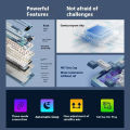 Langtu Lt75 Mechanical Keyboard 3-Mode 80 Keys Wired/Wireless/Bluetooth PBT RGB Gasket Customized Office PC Game Keyboard Origin. 