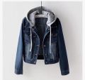 Women denim hoodie jacket. 