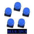 5PCS Tactile Push Button Switch Momentary 12*12*7.3MM Micro switch button + 5PCS Tact Cap(5 colors) for Arduino Switch. 