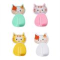 "Pack of 4 Pcs Kitchen & Bathroom Multipurpose Cat Kitty Wall Hanging Hooks - Adorable Cat Wall Hooks - Kitty Shaped Wall Hangers - Versatile Wall Hooks for Kitchen and Bathroom - Cute Cat Wall Decor - Cat Design Wall Mount Hooks. 