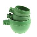 3Pcs/Set Green Plastic Parrot Mini Food Water Bowl Feeder Plastic Birds Pigeons Cage Sand Cup Feeding Tool Accessory. 