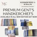 PACK OF 6 PREMIUM GENT'S HANDKERCHIEFS - PREMIUM COTTON PURE FEBRIC - GENT'S HANDKERCHIEFS. 
