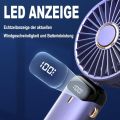 USB Handheld Mini Fan Foldable Portable Neck Hanging Fans 5 Speed USB Rechargeable Fan with Phone Stand and Display Screen. 