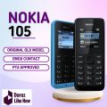 Nokia 105 PTA Approved - Single Sim Budget Keypad Phone - 4 Days Battery time. 