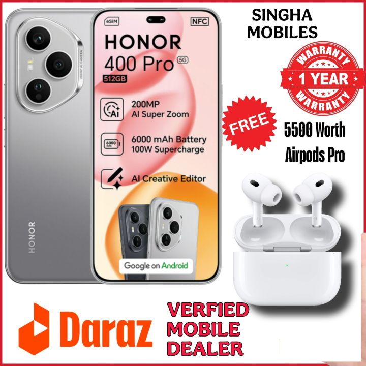 Honor%20400%20Pro%205G%2012GB%20512GB%20TRCSL%20Approved%20Mobile%20Phone%20With%201%20Year%20Singer%20Waranty%20-%20Image%202