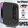 5Pcs Anti Spy Tempered Glass For iphone16 15 14 13 12 11Pro Max automatic Dust Free Screen Protector For iPhone XR X XSMax Glass. 