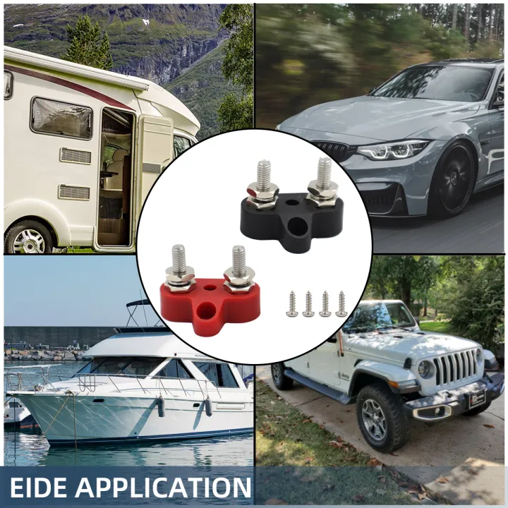 Terminal%20Block%20Studs%20M6%20M8%20Positive%20Negative%20Heavy%20Duty%20Bus%20Bar%205/16"%201/4"%20Power%20Distribution%20Stud%20for%20Camping%20RV%20Truck%20Boat%20-%20Image%204