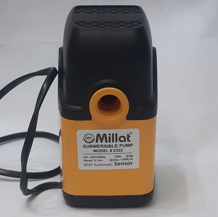 Millat multifunction 35watt submeraible water pump with automatic sensor for water coolers and aquarium