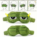3D Frog Sleeping Mask Natural Eye Mask for Sleep Creative Super Soft Funny Eye Cover Portable Blindfold Travel Office. 