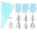 FAISDU Silicone Reusable Bag Set Kitchen Stainless Nozzle DIY Cake Icing Piping Cream Cake Decorating Tools Baking Accessories.