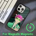 The Disastrous Life of Saiki K Saiki Kusuo Phone Case For iPhone 15 14 13 12 11 Pro Max Plus Magsafe Black Soft Cover. 