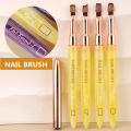 1PC Gel Brush Oval & Flat UV Gel Nail Art Brush Professional Design Brushes Salon Home DIY Manicure. 