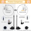 Cats Toys Feathers Wand Interactive Toy Kitten Toys with Super Suction Cup Detachable 2 PCS Feather Replacements Cat Accesorios. 