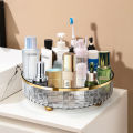 1/2 Layers Rotating Perfume Organizer For Dresser Light Luxury Skincare Cosmetic Organizer PET Bathroom Storage Tray. 