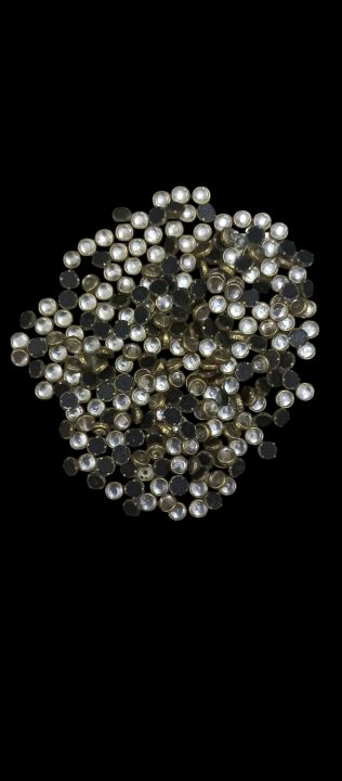 20 Pieces Kundan Round Design Bangle Making Materials, Traditional Jewelry Accessories, White Stone
