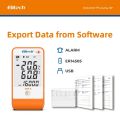 Elitech GSP-6 Digital Temperature And Humidity Data Logger Detachable Dual Probes -40℉ To 158℉ Max Accuracy Up To ±0.6℉ Audio Alarm Calibration Certificate Max/Min Value Display. 