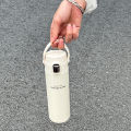 1 PC Stainless Steel Vacuum Flask, 500ml Pop-Up Direct Drink Insulated Bottle with Wide Handle, Outdoor Portable Sports Bottle. 