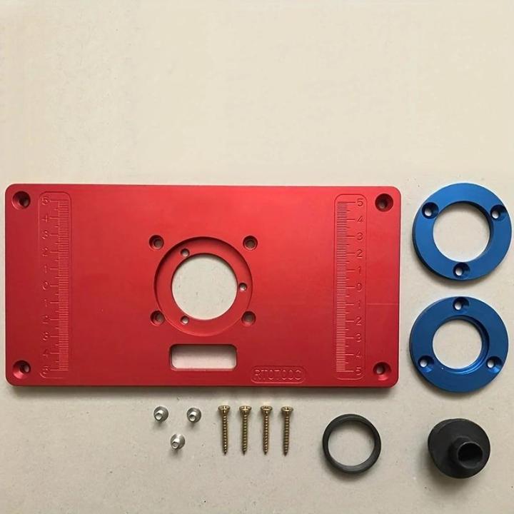 1%20Set%20Aluminum%20Router%20Table%20Insert%20Plate%20High%20Quality%20w/%202%20Router%20Insert%20Rings%20For%20Trimmer%20Woodworking%20Benches%20Router%20RT0700C%20-%20Image%204