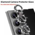 Diamond Lens Protector Glass for Samsung Galaxy S23 Ultra A34 A14 A24 A54 Camera Metal Lens Ring Case for Samsung  Lens Cover. 