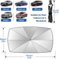 Car Windshield Sun Shade Umbrella, Upgraded Car Windshield Cover Sunshade 360°Rotation Bendable Shaft, UV Block for Car Front Window, Foldable sunshades Suitable for Most Cars. 