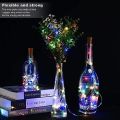 20 Led Bottle Cork Lights With Bottle Copper Wire String Lights 2M Battery Powered, 1 Unit,2 meters. 