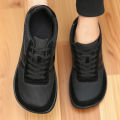 Breathable Mesh Men's Sports Shoes Black Mesh Construction Wide Width Men's Walking Shoes 2025 Comfortable Trendy Men's Sneakers. 