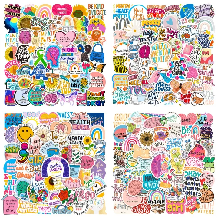 50Pcs Mental Health Sticker Therapist Gifts Mental Health Awareness ...