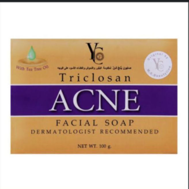 Young Chin Tricolosan Acne Soap, Dermatologist Recommended Net Wt 100g.