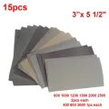 15Pcs/Set Sandpaper 400 600 3000 800 1000 1200 1500 2000 2500 Grit Sand Paper Water/Dry Sanding Paper Abrasive Tools. 