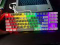 87 Key Wired RGB Mechanical Gaming Keyboard With Blue Switch | Compact Key 80% Mechanical | Color White And Grey/Black. 